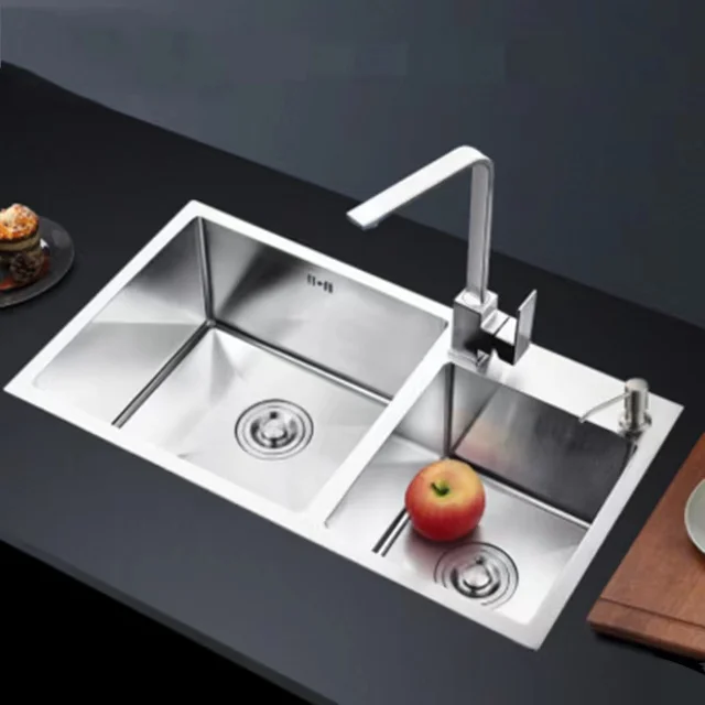 HD double bowl aluminum kitchen sink