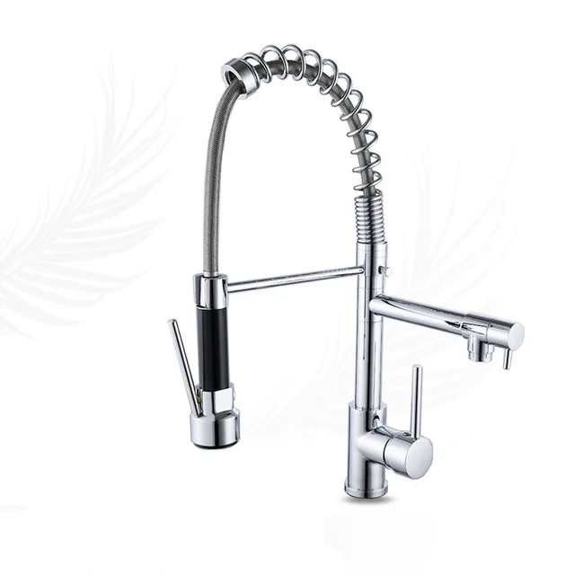Kitchen sink pull down faucet with sprayer mixer and tap