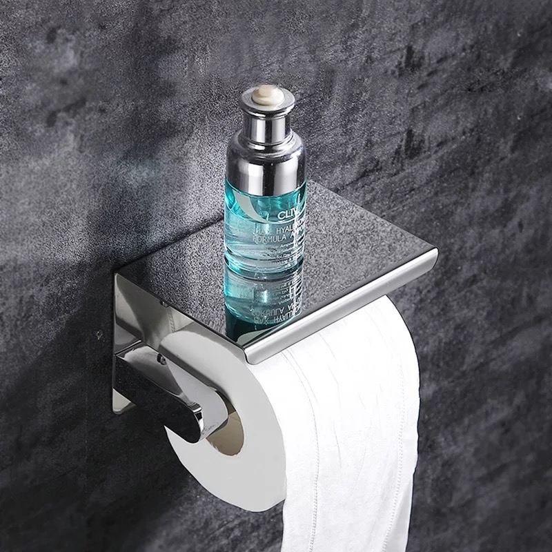 Sus 304 double tissue holder – silver
