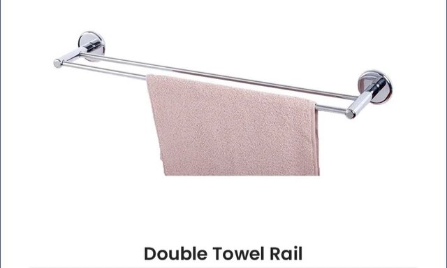 Wall mounted double towel rail