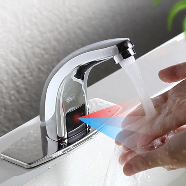 Automatic hands free infrared or touchless basin tap