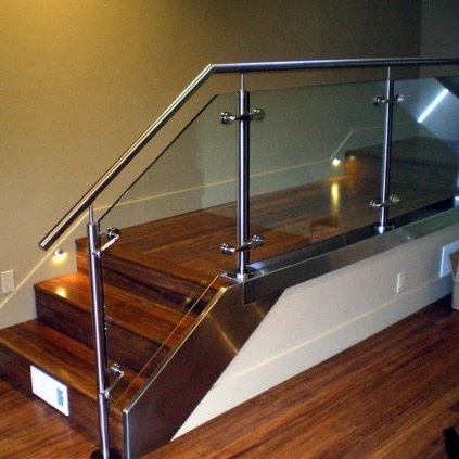 Stainless balcony and staircases with glass, fully installed