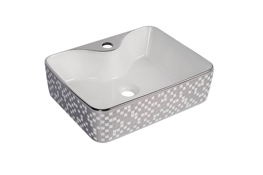 Designed Rectangular marble table top basins