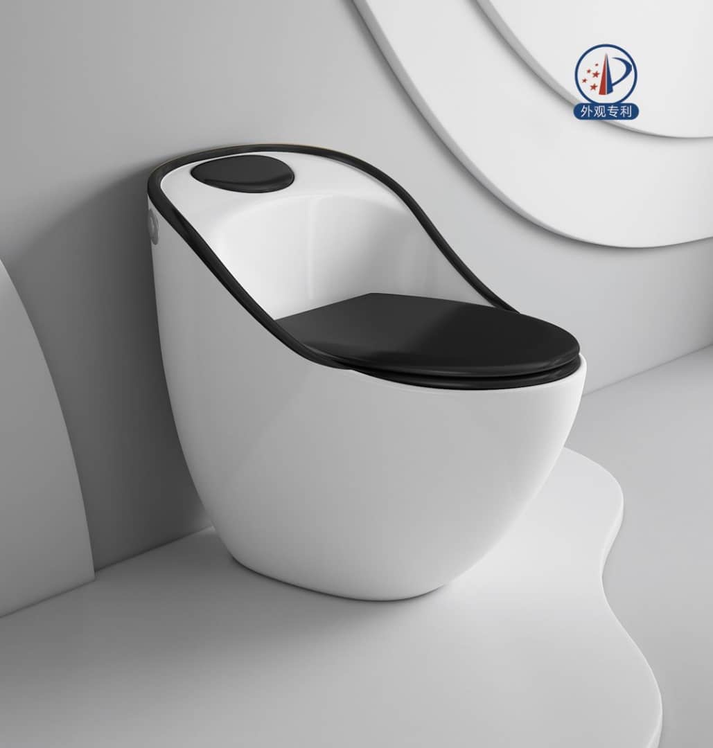 Bowl ceramics toilets with side flush buttons